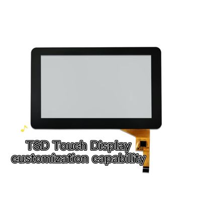 Capacitieve Touchscreen 7inch Coverglass 0.7mm van 800x480 Tft I2C-Interface