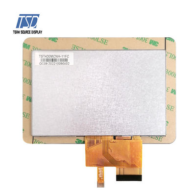 RGB-interface 280nits Luminantie TFT LCD-scherm HX8257 IC 4,3 inch 480x272 met CTP